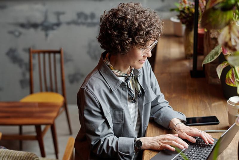 Freelancer working at a desk