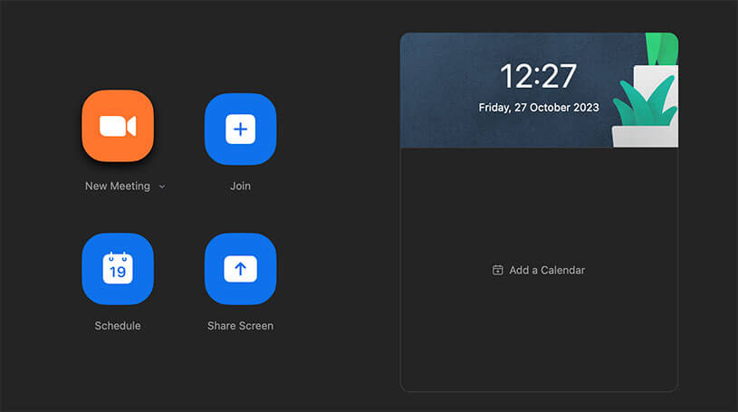 Visual of Zoom desktop app