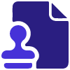 Person in front of a document